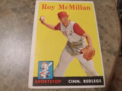 1958 T.CG. ROY McMILLAN CINCINNATI RED LEGS BASEBALL CARD# 360