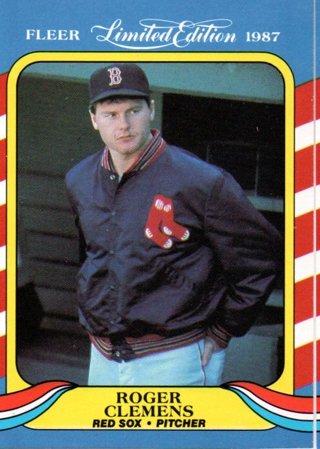 1987 Fleer Roger Clemens Limited Edition