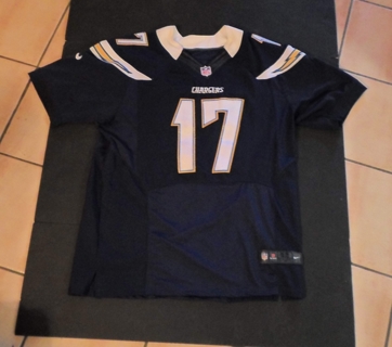 PHILLIP RIVERS NFL PLAYERS ONFIELD JERSEY BLUE # 17 CHARGERS MENS SIZE 52
