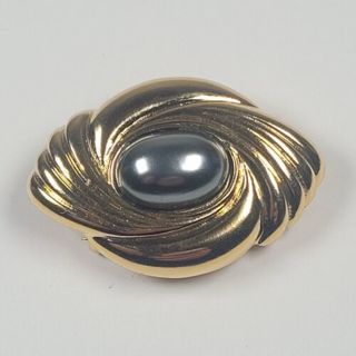 Vintage Gold Tone Avon Pearl Enhancer Pin Brooch 