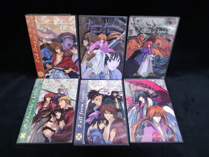 Rurouni Kenshin Lot Of 6 DVD Tales of Kyoto & Tales Of The Meiji Anime Series