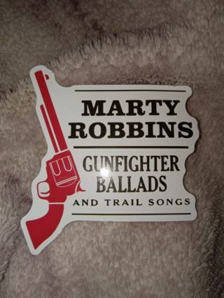 Marty Robbins Gun sticker