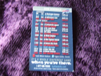 2008 Buffalo Bills Football Pocket Schedule 