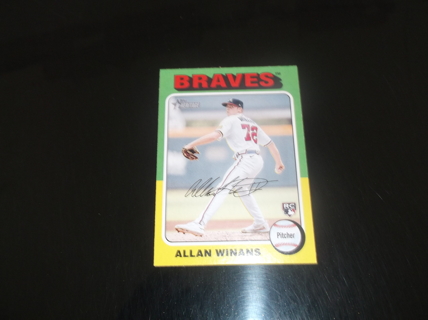 2024 Topps Heritage    Allan Winans   rookie  card   #  432   Atlanta Braves 