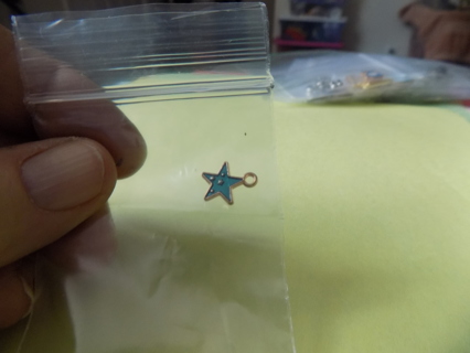 Blue enamel small star charm