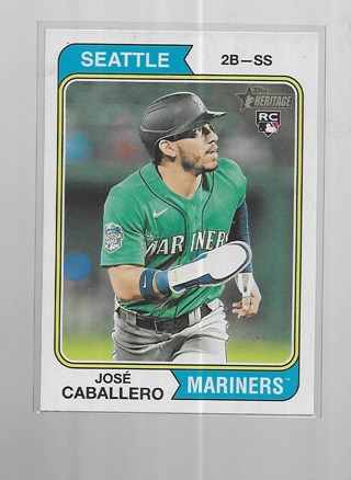 2023 HERITAGE JOSE CABALLERO ROOKIE #549