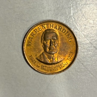 Warren Harding 29th President of The United States Coin 1921 -1923