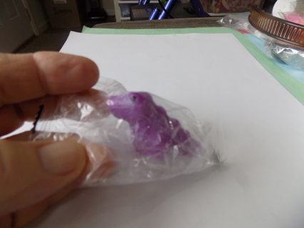 2 inch purple dinosaur squishy