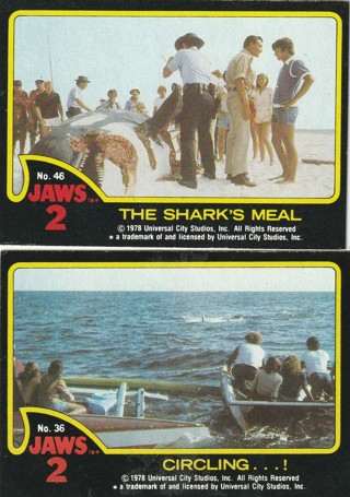 2 1978 Topps Jaws 2 Movie Trading Cards:cards 36 & 46