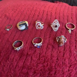 Lot of 8 Sterling Silver rings
