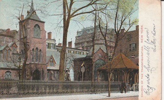 Vintage Used Postcard: (d): 1908 Church of the Transfiguration, NYC, NY