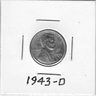 Estate Find 1943-D "Steelie" Lincoln Wheat Penny U.S. One Cent Coin