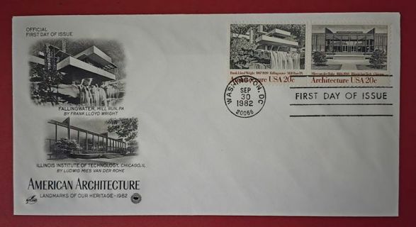 Four American Architecture First Day Covers