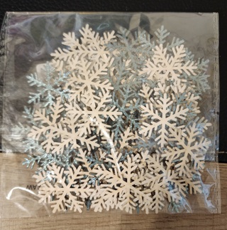 NEW - Blue Sparkly Snowflakes - 100 in the package