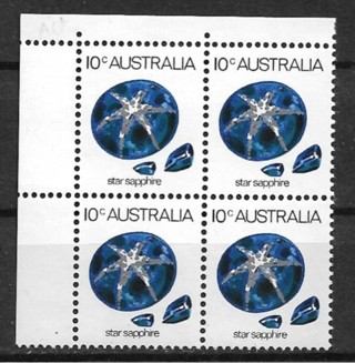 1974 Australia Sc564 Star Sapphire MNH block of 4
