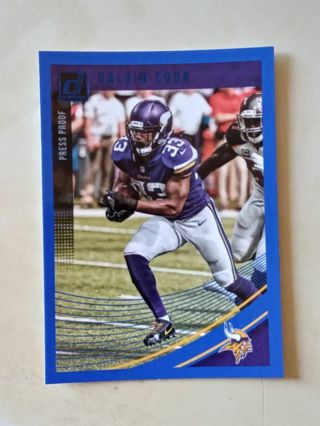 Minnesota Vikings Dalvin Cook Blue Parallel Football Card