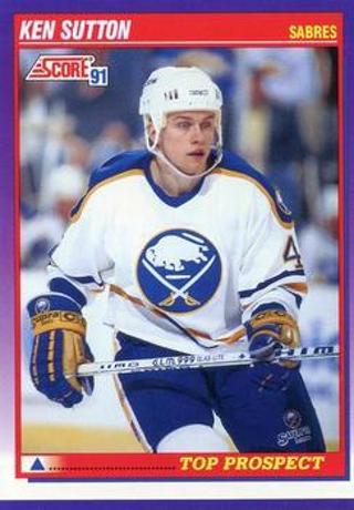 Tradingcard - NHL - 1991-92 Score American #393 - Ken Sutton TP, RC - Buffalo Sabres