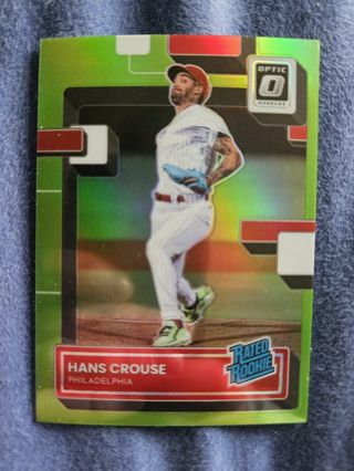 2022 Donruss Optic Rated Rookie Lime Green Hans Crouse