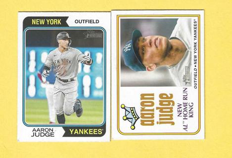 2023 Topps Heritage Aaron Judge + Home Run King Yankees Baseball Card