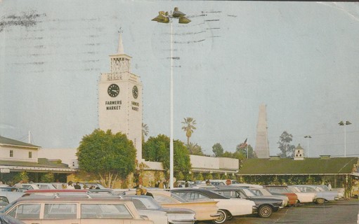 Vintage Used Postcard: (m): Farmers Market, Los Angeles, CA