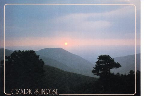 Vintage Postcard Ozark Sunrise, MO