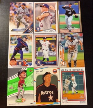 9 Houston Astros baseball cards 