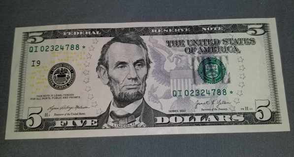 $5 Star note 2021 series 