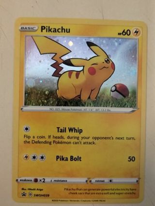 Pikachu swsh039 rare holo promo NM Pokemon