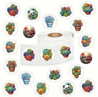 ➡️NEW⭕(10) 1" SUCCULENT STICKERS!!⭕PLANT⭕ (SET 2 of 2)