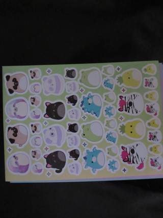 Darling  sheet of Colorful "SQUISHY MALLOWS"  themed stickers--NEW