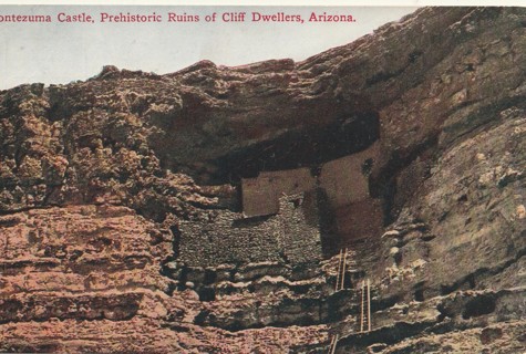 Vintage Unused Postcard: z: Pre Linen: Montezuma Castle, AZ