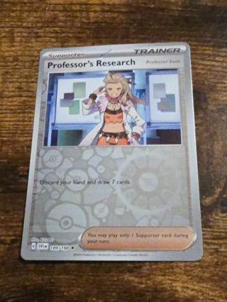Pokemon Professor's Research reverse holo card 189/198