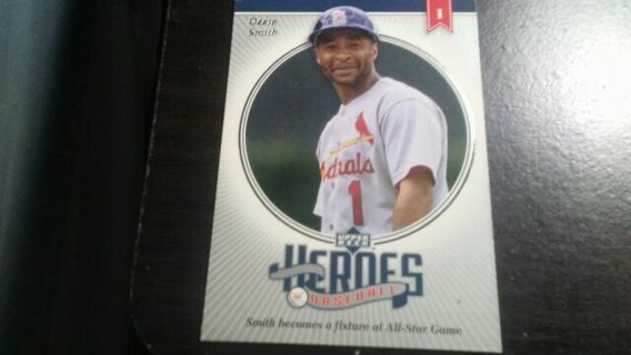 2002 UPPER DECK HEROES OF BASEBALL OZZIE SMITH ST. LOUIS CARDINALS BASEBALL CARD# OS3