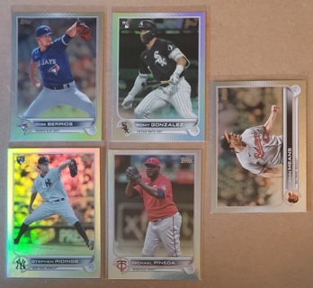2022 Topps Rainbow Foil 5 different Parallel Cards - #29 #189 #253 #516 RC #595 RC 