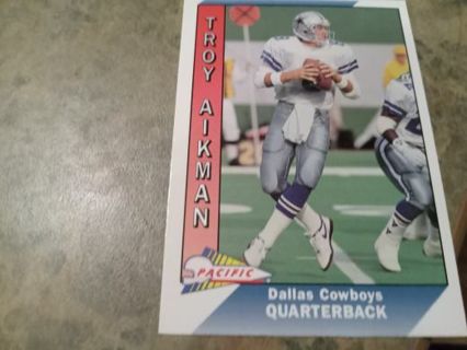 1991 PACIFIC TROY AIKMAN DALLAS COWBOYS FOOTBALL CARD # 93