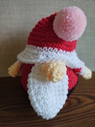 Hand Crocheted Santa Gnome