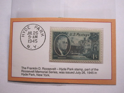 Official Mount US Stamp #68: 1945 1c Franklin D. Roosevelt