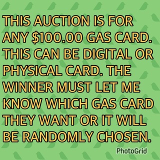 $100.00 GAS CARD - WINNERS CHOICE 