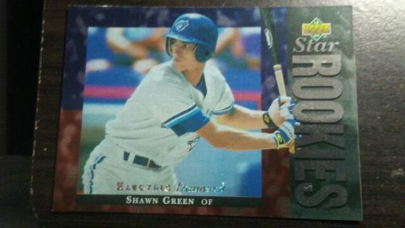 1994 UPPER DECK STAR ROOKIE ELECTRIC DIAMOND SHAWN GREEN TORONTO BLUE JAYS BASEBALL CARD# 15