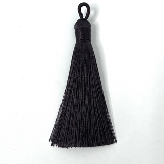 Black 3.5” Silk Tassel Accessory 