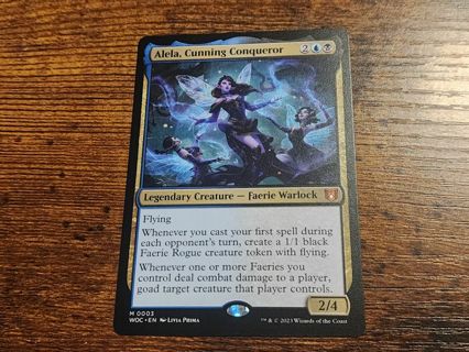 Magic the gathering mtg Alela Cunning Conqueror Mythic Rare Wilds of Eldraine