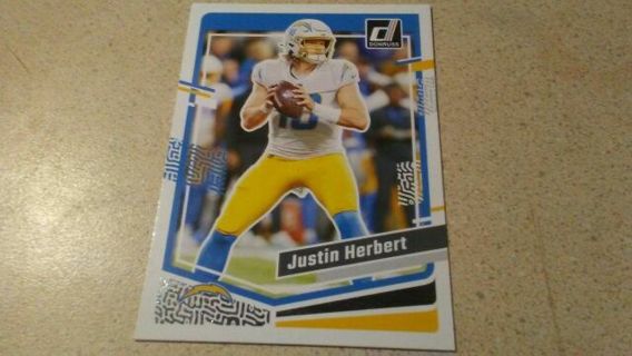 2023 DONRUSS JUSTIN HERBERT SAN DIEGO CHARGERS FOOTBALL CARD# 158