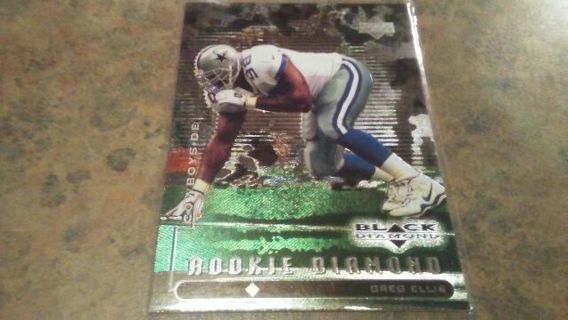 1998 UPPER DECK BLACK DIAMOND ROOKIE GREG ELLIS DALLAS COWBOYS FOOTBALL CARD# 110