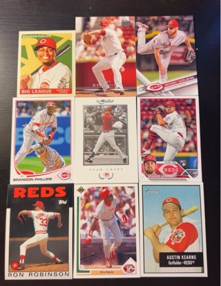 9 Cincinnati Reds baseball cards 