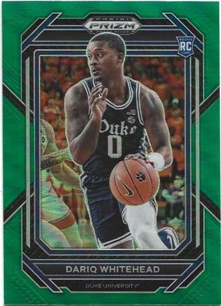 2023 PRIZM DRAFT PICKS DARIQ WHITEHEAD GREEN PRIZM REFRACTOR ROOKIE CARD