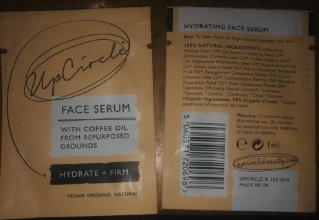 Two (2) UpCircle Serum Samples