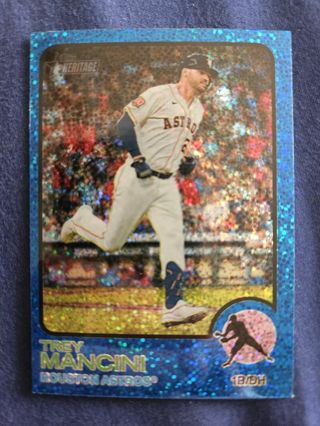 2022 Topps Heritage High Number Chrome Blue Sparkle Trey Mancini