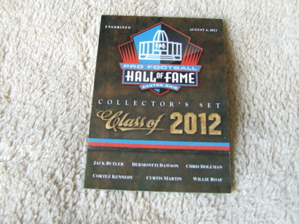 Class of 2012 Topps Pro Football Hall of Fame Front Card #0