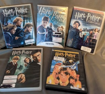 HARRY POTTER MOVIES (5) - BID for 1, GIN for ALL - FREE SHPG 