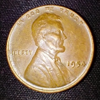 COIN A VERY COLLECTIBLE 1954 P PENNY WITH MAJOR DIE CRACK SEE PHOTOS VERY RARE TAKE A LOOK.